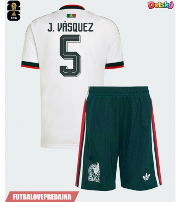 Lacne Dětský Futbalové dres Mexiko Johan Vasquez #5 MS 2026 Krátky Rukáv - Preč (+ trenírky)